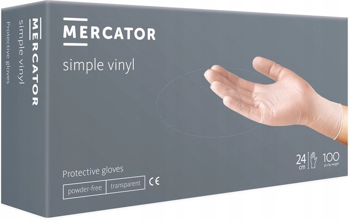 Rękawice winylowe MERCATOR simple vinyl PF XL
